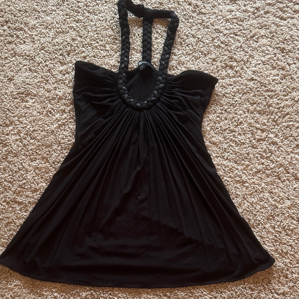 Elegant Black Halter Top